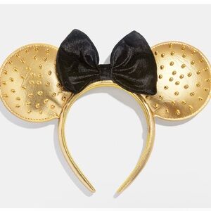 New BaubleBar Disney Gold and Black Bow Headband